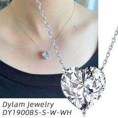 Aetolia Wholesale Personalized Kolye Bijoux Jewelry Argent 925 Sterling Silver Necklace 18K Gold Plated Chain Heart Necklaces For Women