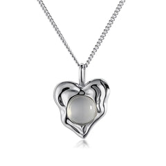 Aetolia Joya De Plata Pendant Women Layer Pearl Necklaces Zirconia Jewelry 18K Gold Plated 925 Sterling Silver Smile Flower Necklace