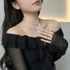 Aetolia Manufacturer Wholesale Fine Popular 925 Sterling Silver Chain Necklace Letter Good Luck Square Pendant Necklaces For Women