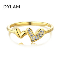 Aetolia Heart Rings Wedding Bling Bling Love Rings High Quality Zircon Wholesale Heart Zircon Rings For Engagement