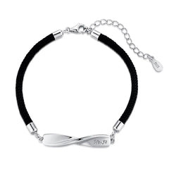 Aetolia Paracord Bracelet Led Charms For Bracelets Women Jewelry Men Leather Adjustable 925 Silver Heart Fashion Lovers Couple