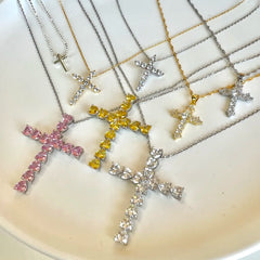 Aetolia Cross Necklaces Gold Plated Necklace 925 Sterling Silver Necklace Personalized Women Pendant CrossNecklace Jewelry