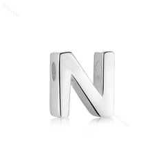 Aetolia 925 Sterling Silver Sliding Chain Personalized Alphabet Necklaces Diy Name Letter Initial Charm Pendant Necklace 18K Gold Plated