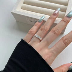 Aetolia Classic Vintage Lava Texture 925 Sterling Silver Ring Waterproof Personality Irregular Concave-Convex Rings Jewelry Women
