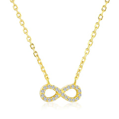 Aetolia Valentine's Day Sweet Girls 8 Knot Intertwine Sterling Silver Polished Sterling Silver Eight Infinity Necklace