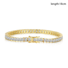 Aetolia Cuba Drop Heart Shape Iced Out Tennis Cubic Zirconia 925 Silver Chain Crystal Bracelets Bangles Charm For Bracelet Women