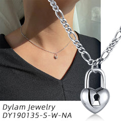 Aetolia Wholesale Personalized Kolye Bijoux Jewelry Argent 925 Sterling Silver Necklace 18K Gold Plated Chain Heart Necklaces For Women