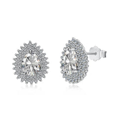 Aetolia New Gemstone Earring Luxury 925 Sterling Silver Stud Earrings Women's High Jewelry Water Drop square round for GIrl Wholesale