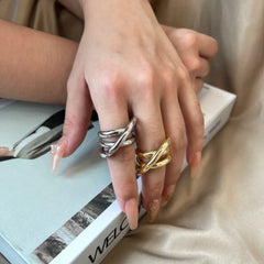 Aetolia 925 Knot hot sale Rings Hearts Sterling Silver Adjustable Rings Women For Couple 18k Gold Crossover & Twist Rings Jewelry