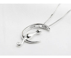Aetolia NO MOQ Cat Necklace For Women Sterling Silver Moon Womens Animal Necklaces Pendant