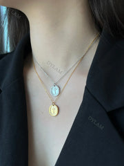 Aetolia Custom Women Bijoux Plaquet Or Joyeria De Bisuteria Joyas Sterling Silver Virgin Mary Necklace Gold Plated Jewelry