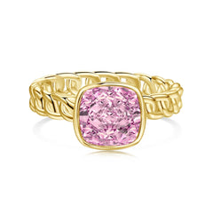 Aetolia Hypoallergenic 18K Gold Plated S925 Sterling Silver Non Tarnish Pink Blue Ring Cz Cubic Zirconia Stone Rings Jewelry Women