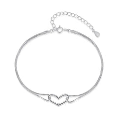 Aetolia Fashion Jewelry Custom Mujeres Pulseras heart Charm 18K Gold Plated Bracelets Bangles For Women 925 Sterling Silver Bracelet