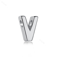 Aetolia 925 Sterling Silver Sliding Chain Personalized Alphabet Necklaces Diy Name Letter Initial Charm Pendant Necklace 18K Gold Plated