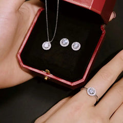 Aetolia Fast Delivery Wholesale Price High End Quality Elegant Cz Cubic Zirconia Rings For Women Wedding Earrings Necklaces Jewelry Set