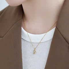 Aetolia Wholesale Price Factory Cubic Zirconia Girl Pendant Charms Necklace 18K Gold Plated Gorgeous Luxury Necklaces For Women