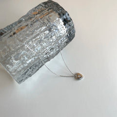 Aetolia New Arrival Rhodium Gold Plated Adjustable Cubic Zircon Dangle Chain Necklaces Sterling Silver 925 Heart Pendant Necklace