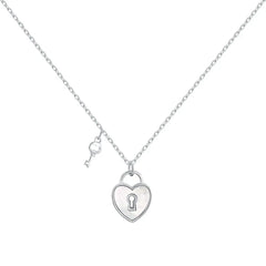 Aetolia Factory Price S925 Sterling Silver Love Heart Clasp Necklace Simple Lock Key Shape Pendant Chain 18K Gold Plated Necklaces Women
