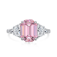 Aetolia Green Crystal S925 Sterling Jewelry Rhodium Plated Diamond Stackable Ring For Women Wedding Korean Style Wholesale Silver