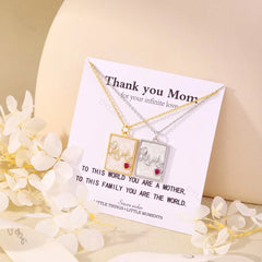 Aetolia New Arrivals Mother's Day Gift MAMA Necklace 925 sterling Silver 18k Gold Rhodium Plated Square Pendant Necklace