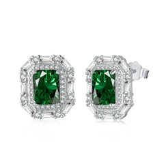 Aetolia Christmas Gifts Luxury Bling Red Green Cubic Zircon Bracelet Earrings Necklace Set Statement Emerald Rings Jewelry Set For Women