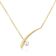 Aetolia Luxury Design 18K Gold Plated Chain Choker Necklace 925 Sterling Silver Baroque Freshwater Pearl Necklaces For Women