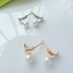 Aetolia Hight Quality Shell Pearl Women Jewelry Sterling Silver S925 Earrings Cubic Zirconia Pearl Earring For Women