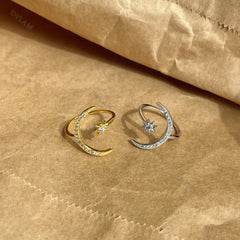 Aetolia Aetolia Finger Wrap Open Anillo Adjustable Estrella Anxiety Ring Devil Eye Jewelry 925 Sterling Silver Moon Sun Crystal Rings