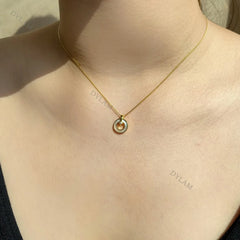 Aetolia New Arrival Hollow Out Circle Double Loop Cross Pendant Necklace 18K Gold Plated Designer Jewelry For Women Daily Wear