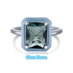 Aetolia High Quality Cubic Zirconia Ring Sterling Silver 925 Yellow Gold Color Zirconia cz Main Stone rings for Christmas Gift