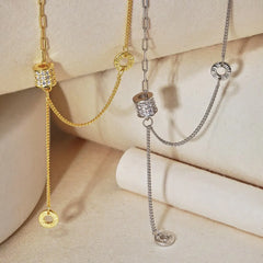 Aetolia High Quality Round Pendant New Design 18K Gold Plated Necklace Jewelry Sterling Silver 925 Cz Cubic Zirconia Necklaces Women