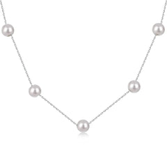 Aetolia Vintage Cuban Zircon Waterproof 18K Gold S925 Sterling Silver Pearl Necklace Chain Choker Pendant Necklaces Set Jewelry Women