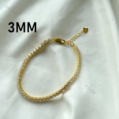 Aetolia Multi Color 5A 18k plated Cubuic Zircon Iced Out Bling Full Stones 925S Sterling Silver Women CZ Tennis Gold Bracelets