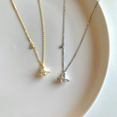 Aetolia Long custom 925 Sterling Silver freshwater pearls Necklaces 1 With Pendant Gold Plated Real Fresh Water Pearl Necklace