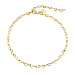 Aetolia Accessories Bracelet Bangle 18K Gold Plated Anklets Set Initial Alphabet Letter A-Z Charms Pendant Cuban Link For Women