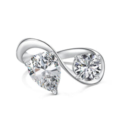 Aetolia Cheap Jewelry S925 Silver Rings Set For Women 18K Gold Plated Link Chain Geometric Twisted Wide Band Open Adjustable Ring