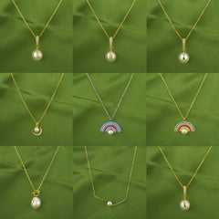 Aetolia Fashion Sterling Silver 925 18K Plated Layered Necklace Choker Gold Filled Chain Pearl Necklaces Jewelry For Women