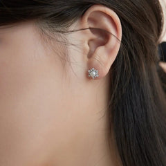 Aetolia Summer Hypoallergenic S925 Sterling Silver Vintage Design Flower Stud Earring 5A Cubic Zirconia Freshwater Pearl Earrings Women