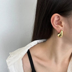 Aetolia Wholesale Hot Sale S925 Silver Fine Jewelry Melon Seed Geometric Earring 18K Gold Plated WaterDrop Stud Earrings For Women