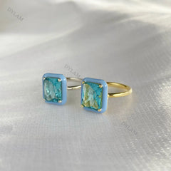 Aetolia High Quality Cubic Zirconia Ring Sterling Silver 925 Yellow Gold Color Zirconia cz Main Stone rings for Christmas Gift