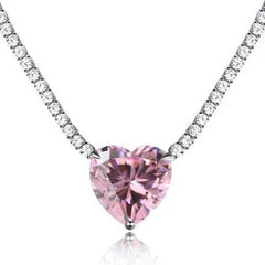 Aetolia Wholesale Price Unique Jewelry Gift AAAAA 4 Claw Colorful Perfect Cut Cubic Zirconia Round Pendant Necklace