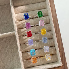 Aetolia Customized High Quality Color Wedding Zircon Ring 925 Sterling Silver Ring Promise Minimalist Engagement Diamond Rings Jewelry