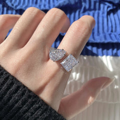 Aetolia Hot Selling Kardashian Minimalist Stackable Chunky Ring Anillo 925 Sterling Silver 8A Cubic Zircon Wedding Rings
