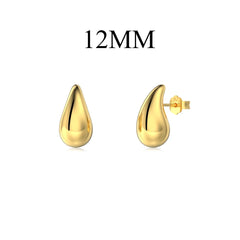Aetolia Wholesale Hot Sale S925 Silver Fine Jewelry Melon Seed Geometric Earring 18K Gold Plated WaterDrop Stud Earrings For Women