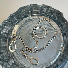 Aetolia Minimalistic Jewelry Box Chain S925 Bracelet Retro Sterling Silver 925 2 Size Charm Pendant Link Hook Clasp Mens Bracelets