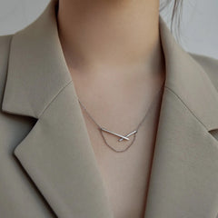 Aetolia S925 Sterling Silver Trendy In Stock No Moq Dainty Stylish 18k gold Beads Necklace Link Chain Cross Necklaces For Women