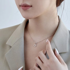 Aetolia Non Tarnish Retro 18K Gold Plated S925 Sterling Silver Necklace Jewelry Women Round Coin Pendant Necklaces For Girl