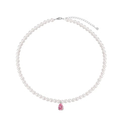 Aetolia Vintage Cuban Zircon Waterproof 18K Gold S925 Sterling Silver Pearl Necklace Chain Choker Pendant Necklaces Set Jewelry Women