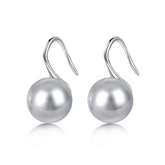 Aetolia Fine Jewelry 925 Sterling Silver Shell Pearl Earring Cz Cubic Zirconia Wholesale Drop Natural Pearl Huggies Earrings Women