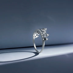 Aetolia Royal Style Crown Ring Zircon Silver Moissanite Lover Gift Engagement Diamond Platinum Wedding Rings Ladies Jewelrm